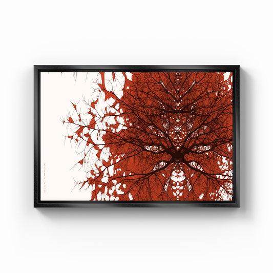 Simetri Ağaç Dal Orman Ekspresyonist Abstrakt Manzara No 06 - Kanvas Tablo