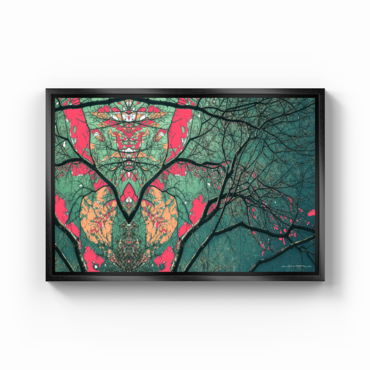 Symmetry Tree Branch Forest Expressionist Abstract Landscape No 07 - Canvas Painting