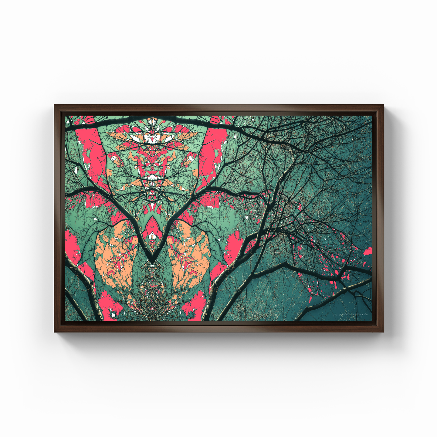 Simetri Ağaç Dal Orman Ekspresyonist Abstrakt Manzara No 07 - Kanvas Tablo