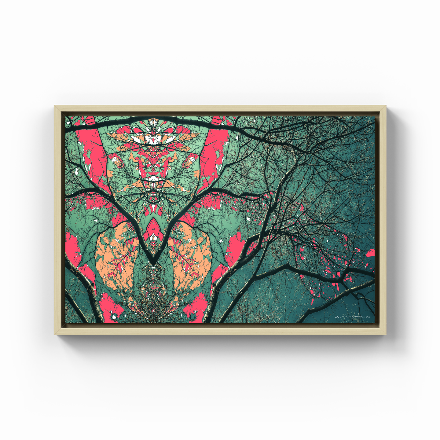 Simetri Ağaç Dal Orman Ekspresyonist Abstrakt Manzara No 07 - Kanvas Tablo