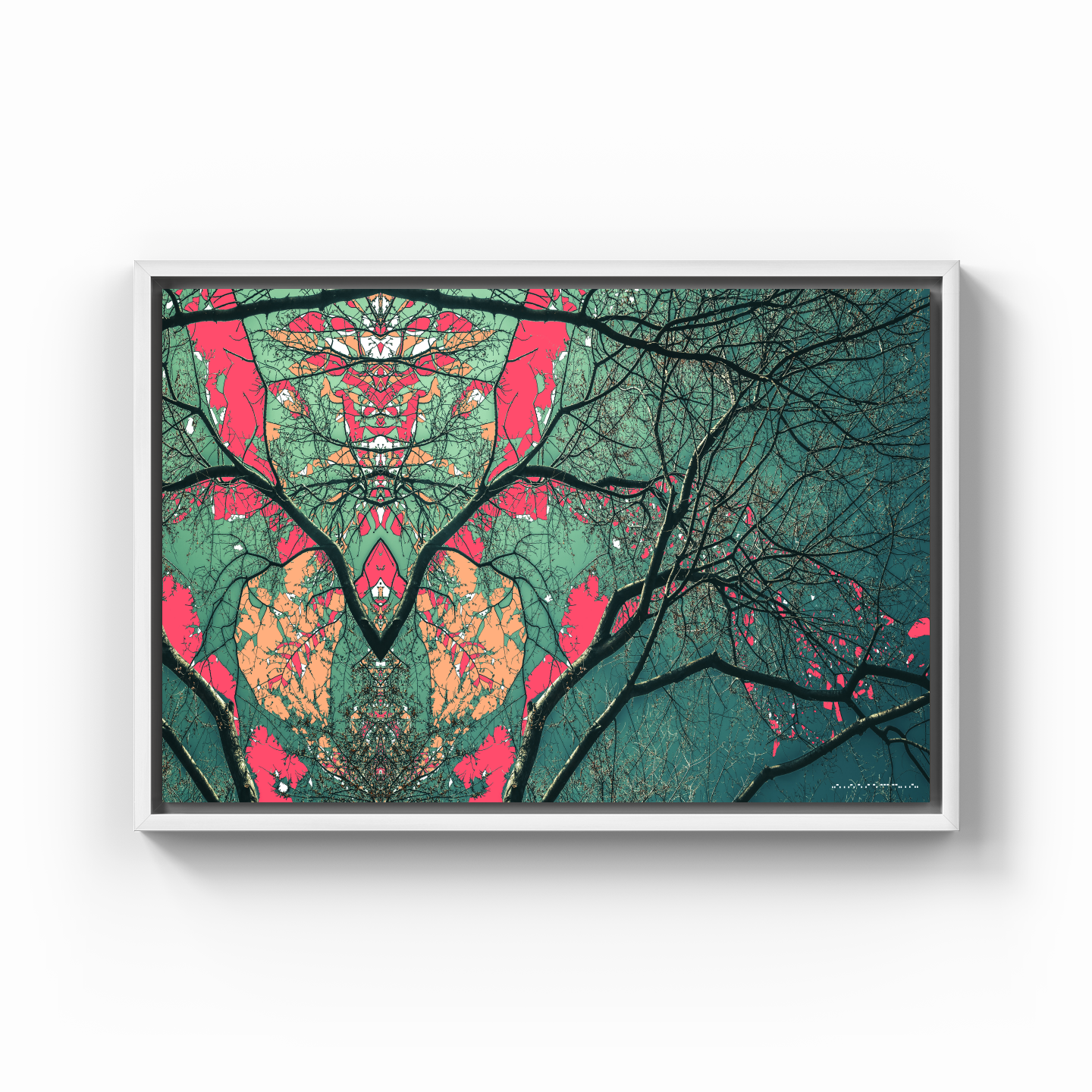 Simetri Ağaç Dal Orman Ekspresyonist Abstrakt Manzara No 07 - Kanvas Tablo