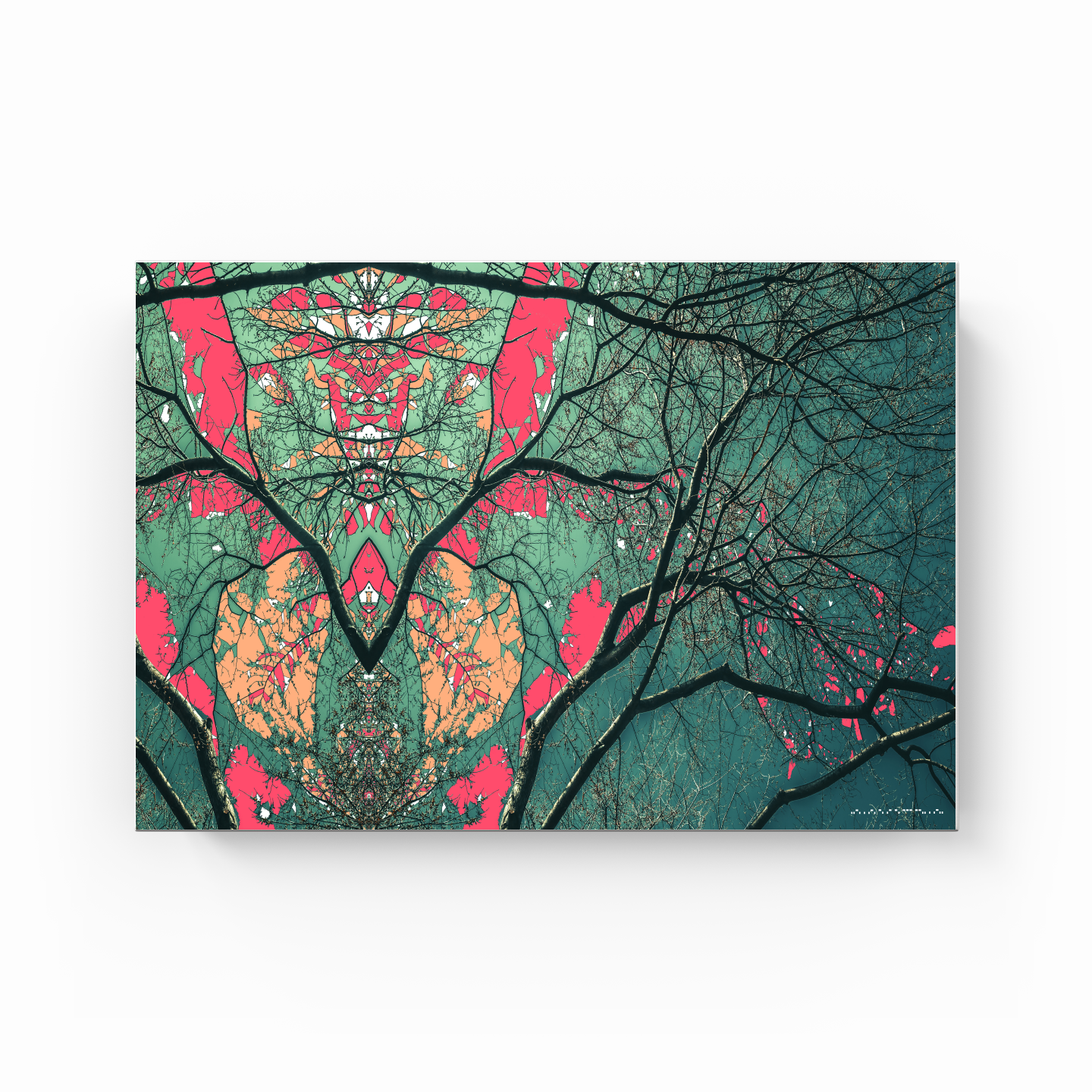 Simetri Ağaç Dal Orman Ekspresyonist Abstrakt Manzara No 07 - Kanvas Tablo