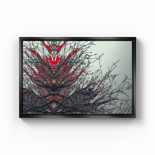 Symmetry Tree Branch Forest Expressionist Abstract Landscape No 08 - Canvas Painting