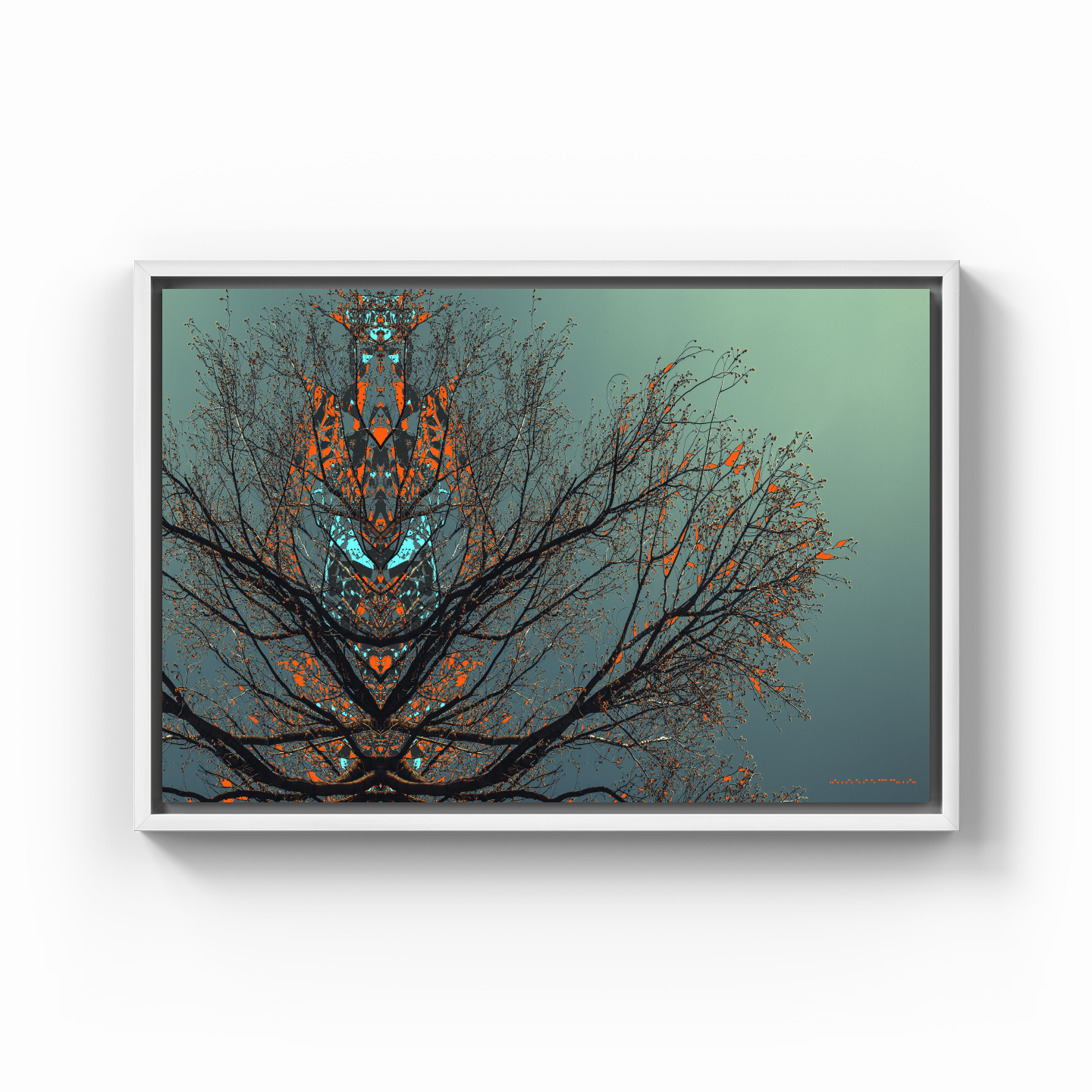 Simetri Ağaç Dal Orman Ekspresyonist Abstrakt Manzara No 09 - Kanvas Tablo