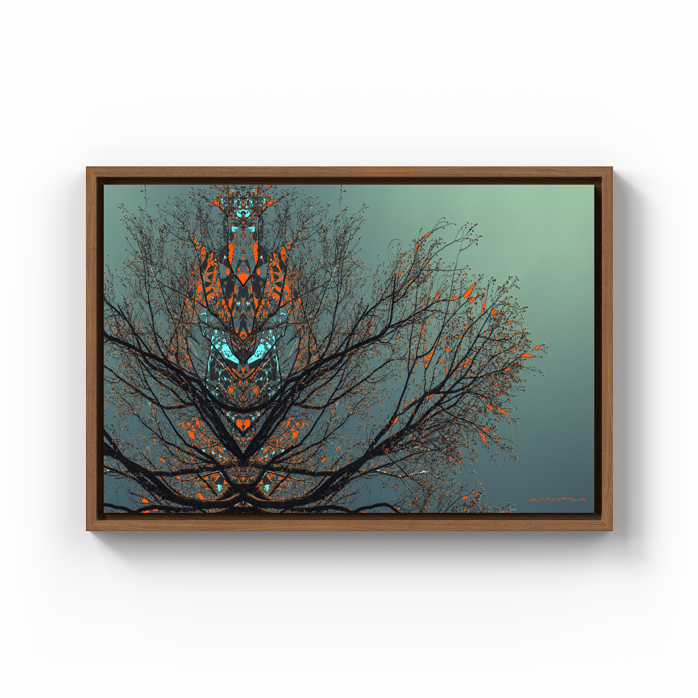 Simetri Ağaç Dal Orman Ekspresyonist Abstrakt Manzara No 09 - Kanvas Tablo