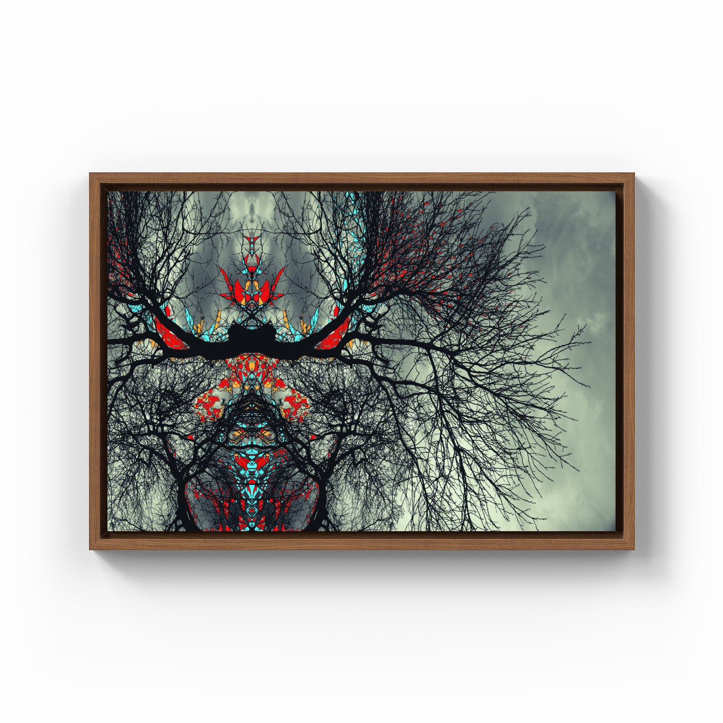 Symmetry Tree Branch Forest Expressionist Abstract Landscape No 12 - Canvas Painting