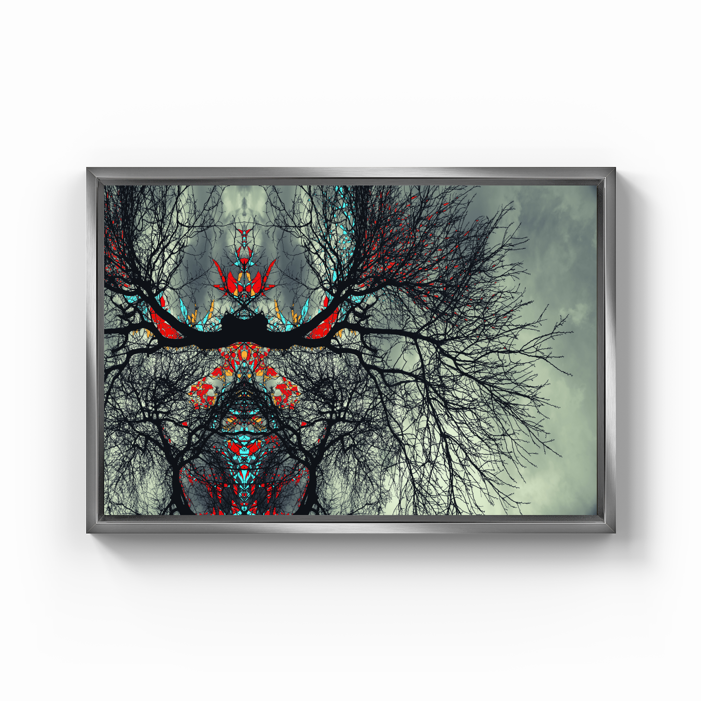 Symmetry Tree Branch Forest Expressionist Abstract Landscape No 12 - Canvas Painting