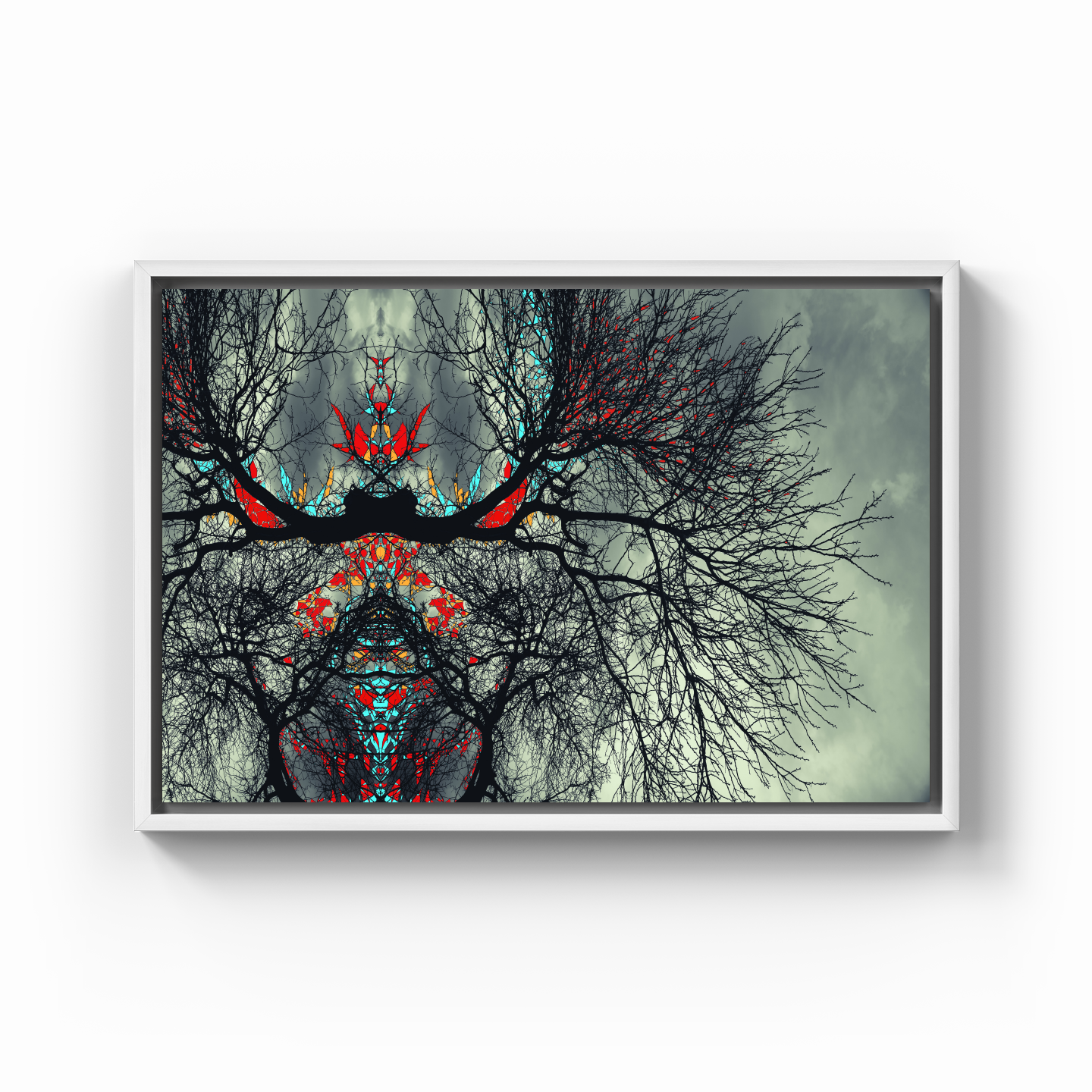 Symmetry Tree Branch Forest Expressionist Abstract Landscape No 12 - Canvas Painting