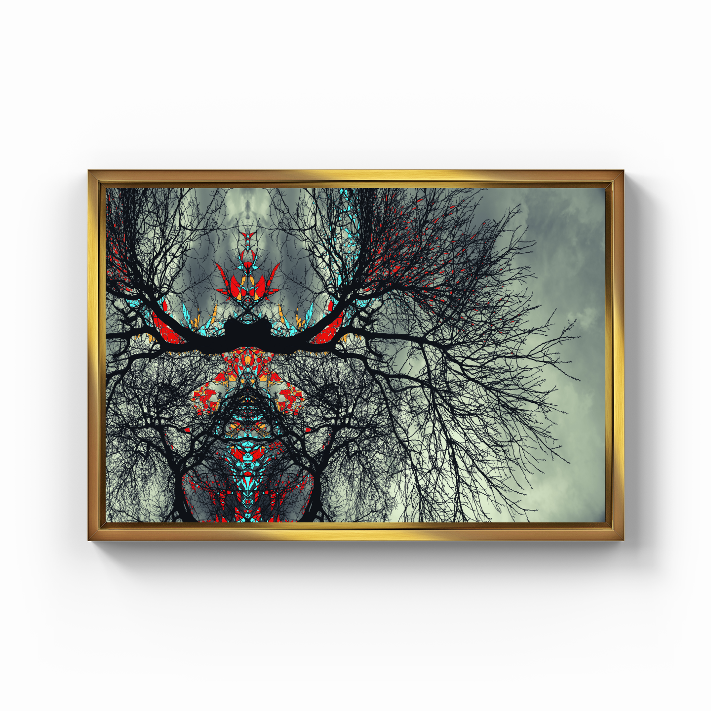 Symmetry Tree Branch Forest Expressionist Abstract Landscape No 12 - Canvas Painting