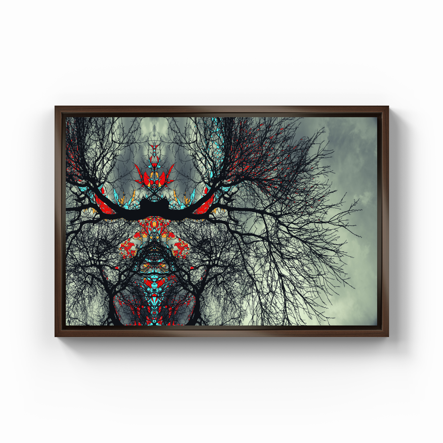 Symmetry Tree Branch Forest Expressionist Abstract Landscape No 12 - Canvas Painting