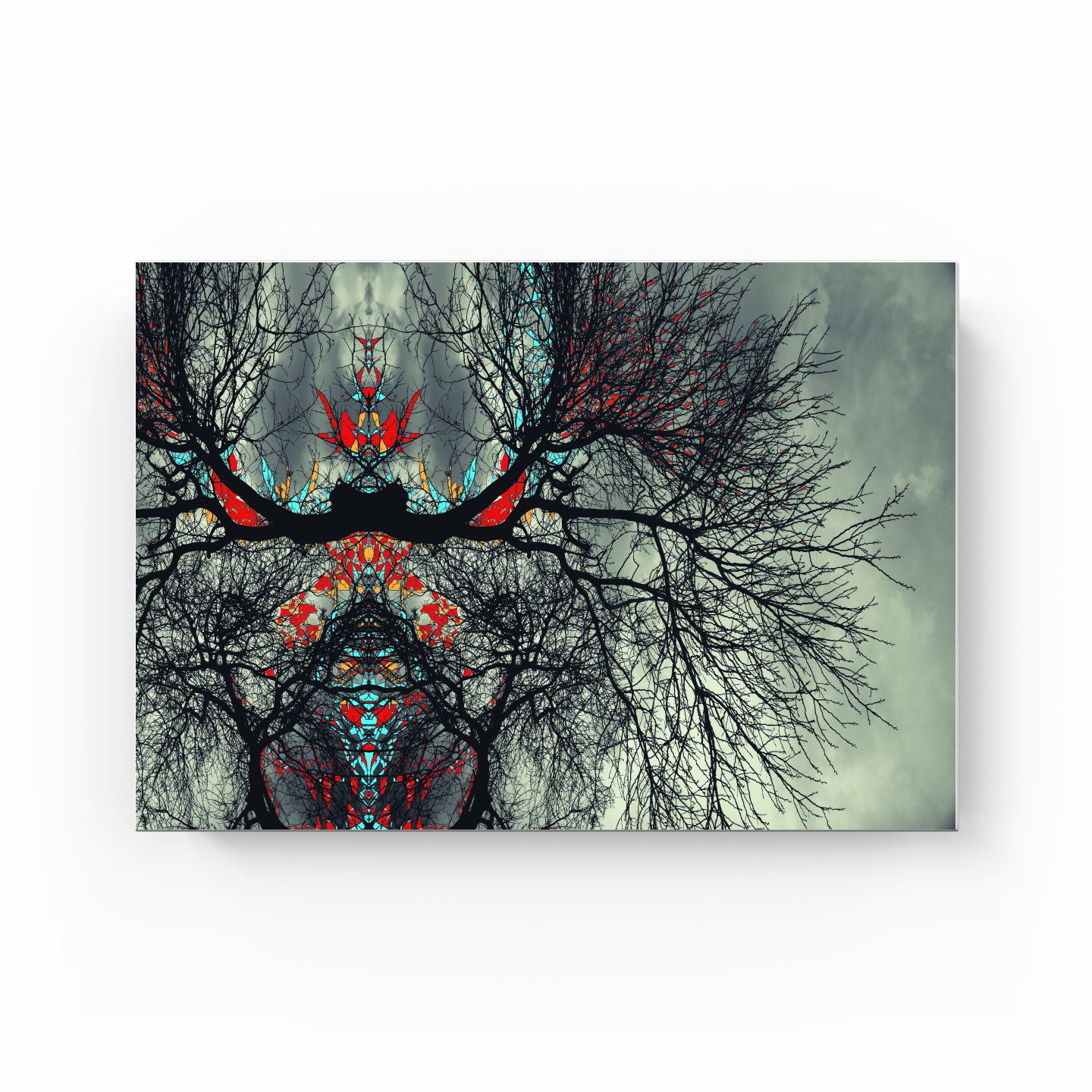 Symmetry Tree Branch Forest Expressionist Abstract Landscape No 12 - Canvas Painting