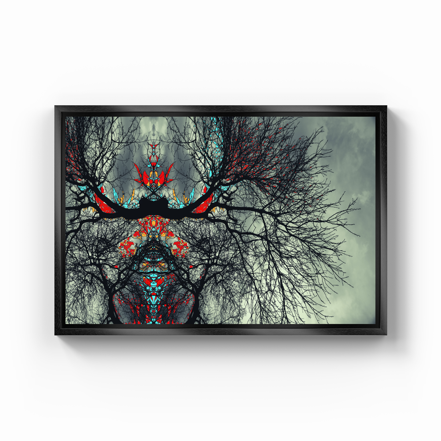 Symmetry Tree Branch Forest Expressionist Abstract Landscape No 12 - Canvas Painting