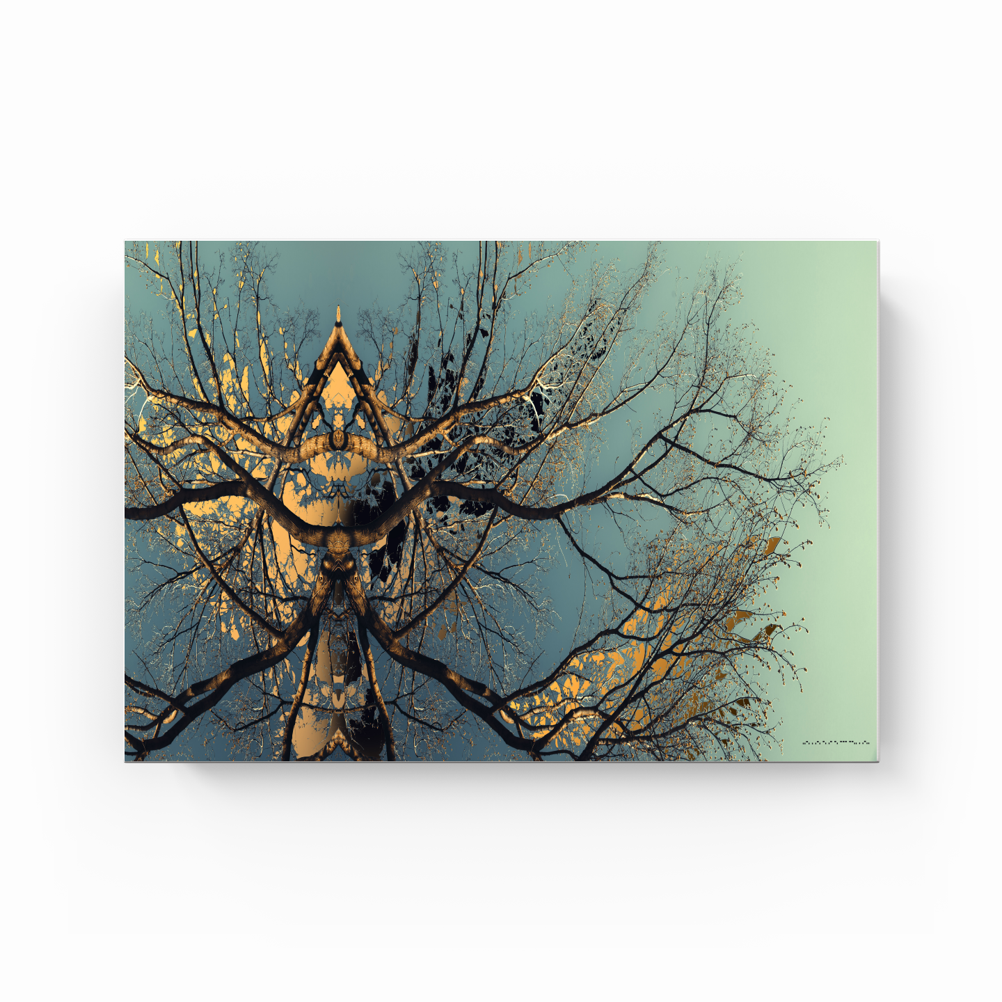 Simetri Ağaç Dal Orman Ekspresyonist Abstrakt Manzara No 13 - Kanvas Tablo