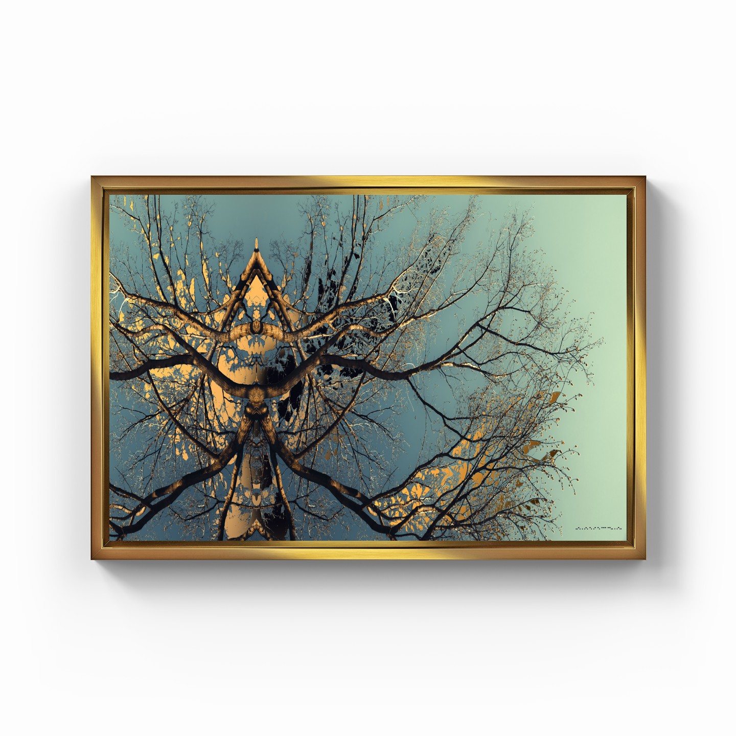 Simetri Ağaç Dal Orman Ekspresyonist Abstrakt Manzara No 13 - Kanvas Tablo