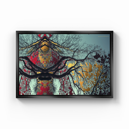 Symmetry Tree Branch Forest Expressionist Abstract Landscape No 14 - Canvas Painting