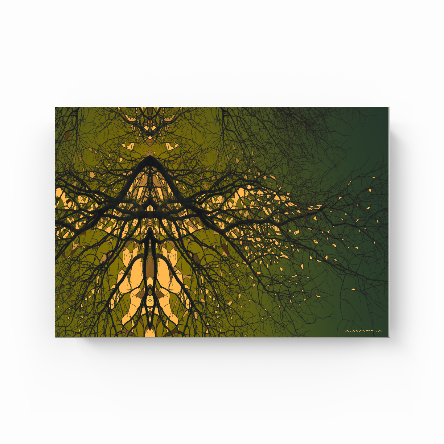 Simetri Ağaç Dal Orman Ekspresyonist Abstrakt Manzara No 15 - Kanvas Tablo