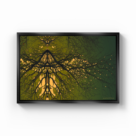 Symmetry Tree Branch Forest Expressionist Abstract Landscape No 15 - Canvas Painting
