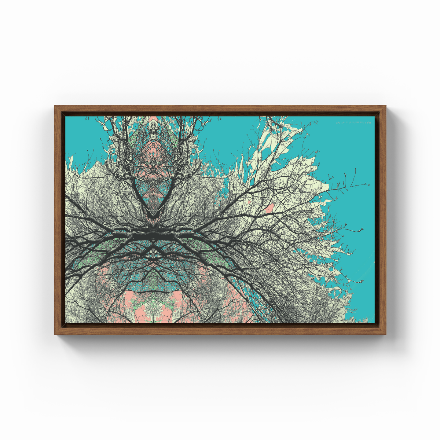 Simetri Ağaç Dal Orman Ekspresyonist Abstrakt Manzara No 17 - Kanvas Tablo