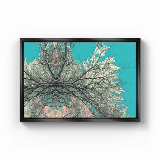 Symmetry Tree Branch Forest Expressionist Abstract Landscape No 17 - Canvas Painting