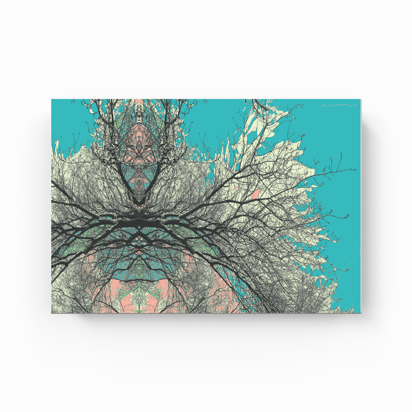 Simetri Ağaç Dal Orman Ekspresyonist Abstrakt Manzara No 17 - Kanvas Tablo