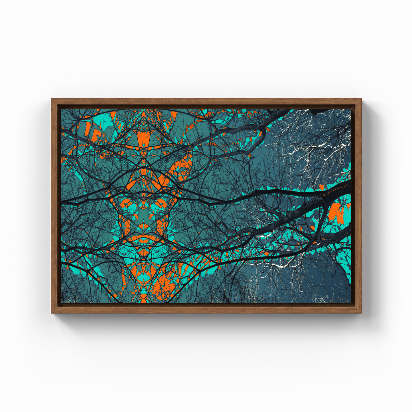 Symmetry Tree Branch Forest Expressionist Abstract Landscape No 18 - Canvas Painting