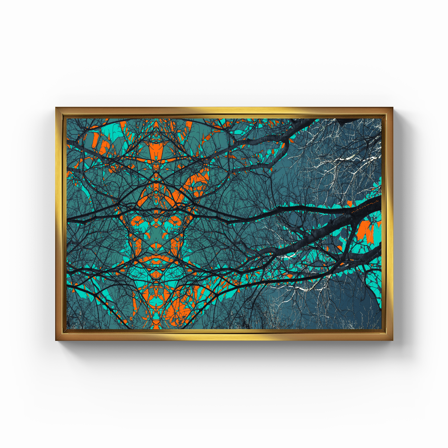 Symmetry Tree Branch Forest Expressionist Abstract Landscape No 18 - Canvas Painting