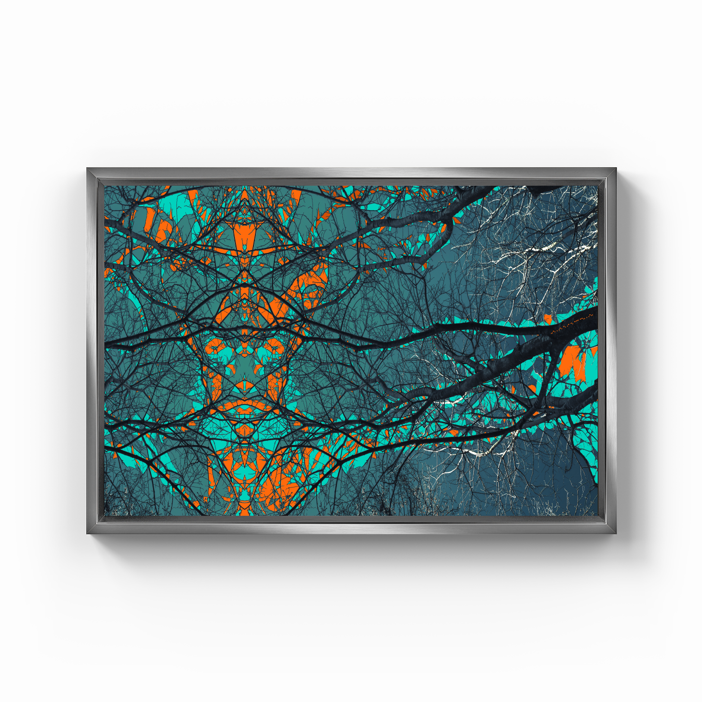 Symmetry Tree Branch Forest Expressionist Abstract Landscape No 18 - Canvas Painting