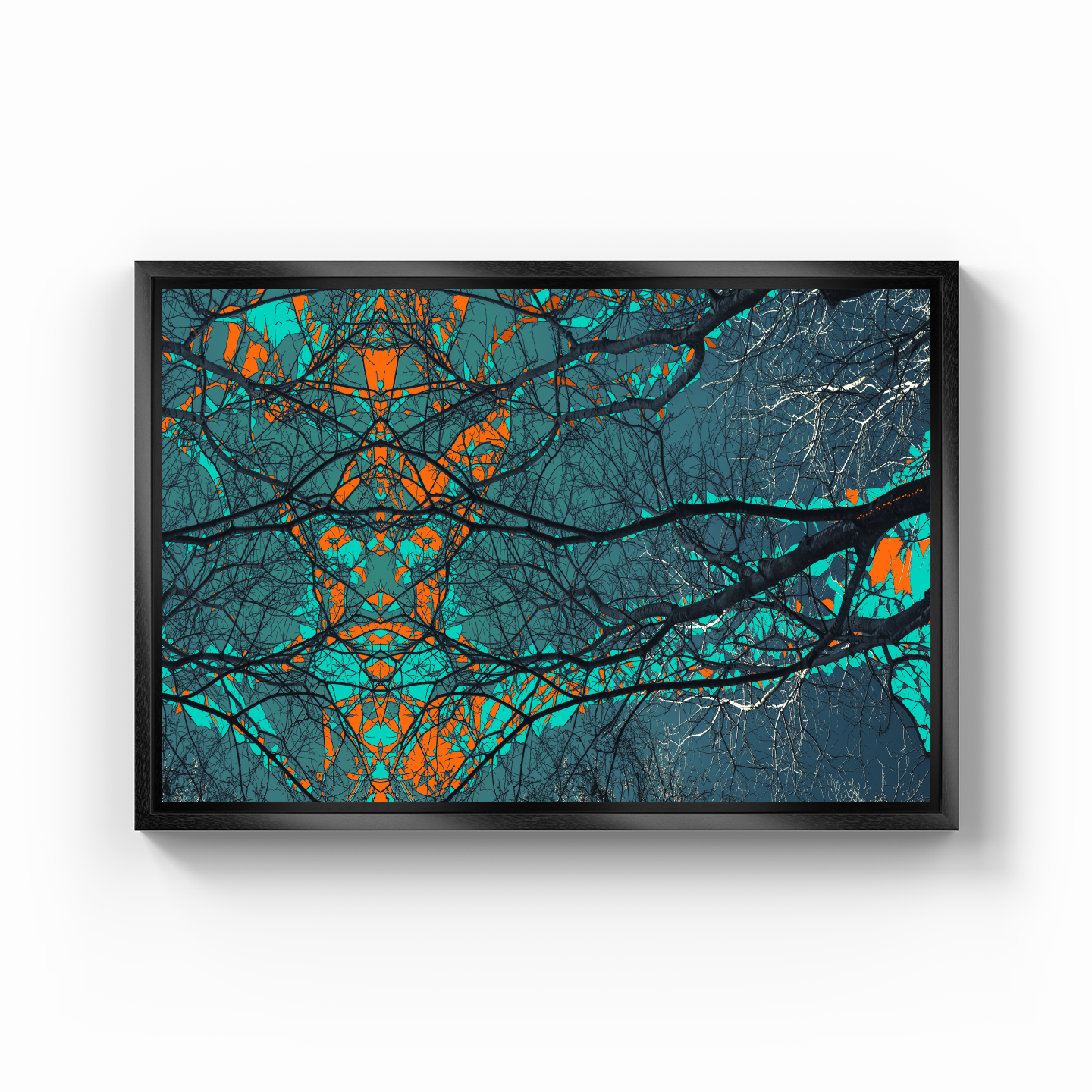 Symmetry Tree Branch Forest Expressionist Abstract Landscape No 18 - Canvas Painting