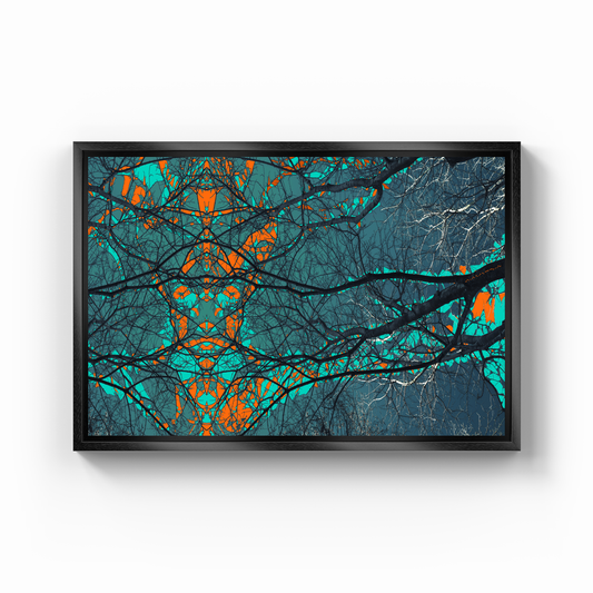 Symmetry Tree Branch Forest Expressionist Abstract Landscape No 18 - Canvas Painting
