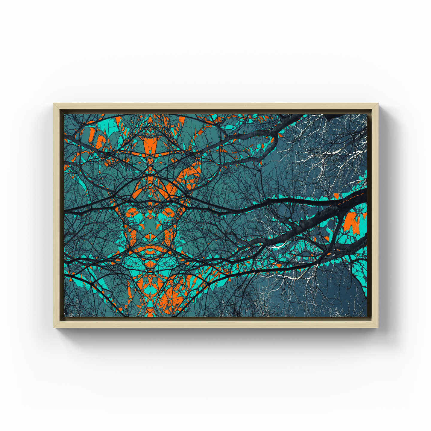 Symmetry Tree Branch Forest Expressionist Abstract Landscape No 18 - Canvas Painting