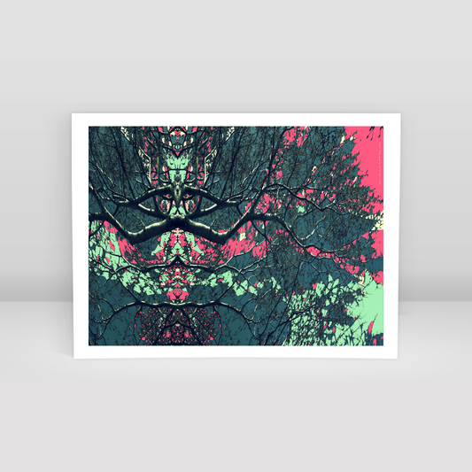 Symmetry Tree Branch Forest Expressionist Abstract Landscape No 20 - Art Print