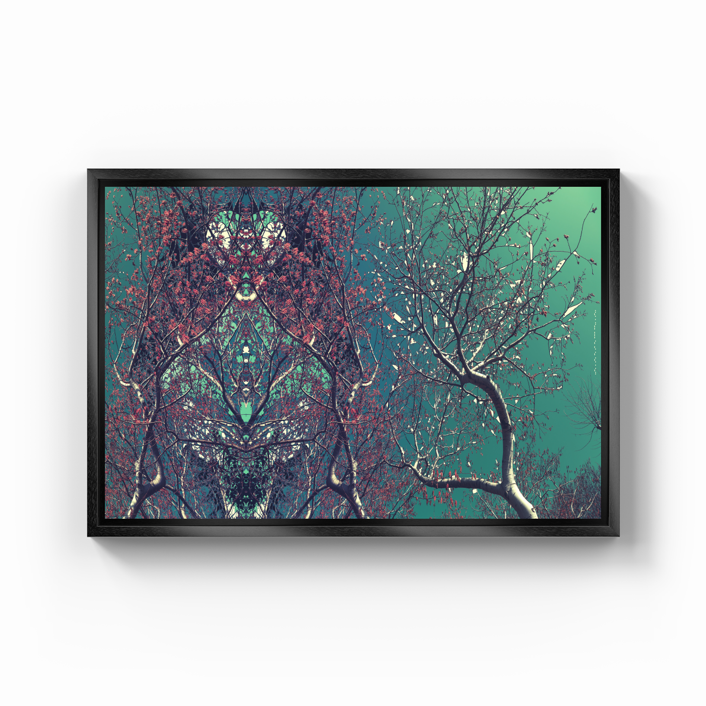 Symmetry Tree Branch Forest Expressionist Abstract Landscape No 19 - Canvas Painting