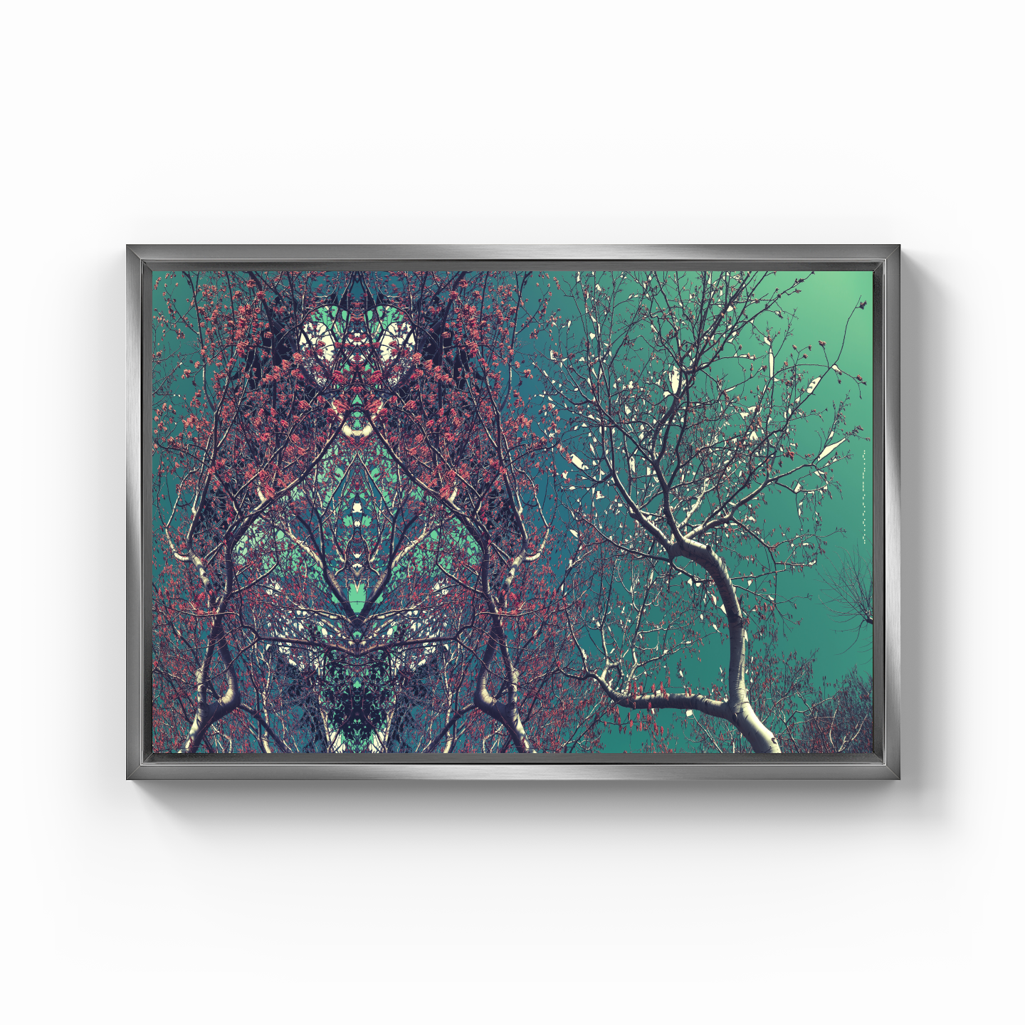 Symmetry Tree Branch Forest Expressionist Abstract Landscape No 19 - Canvas Painting