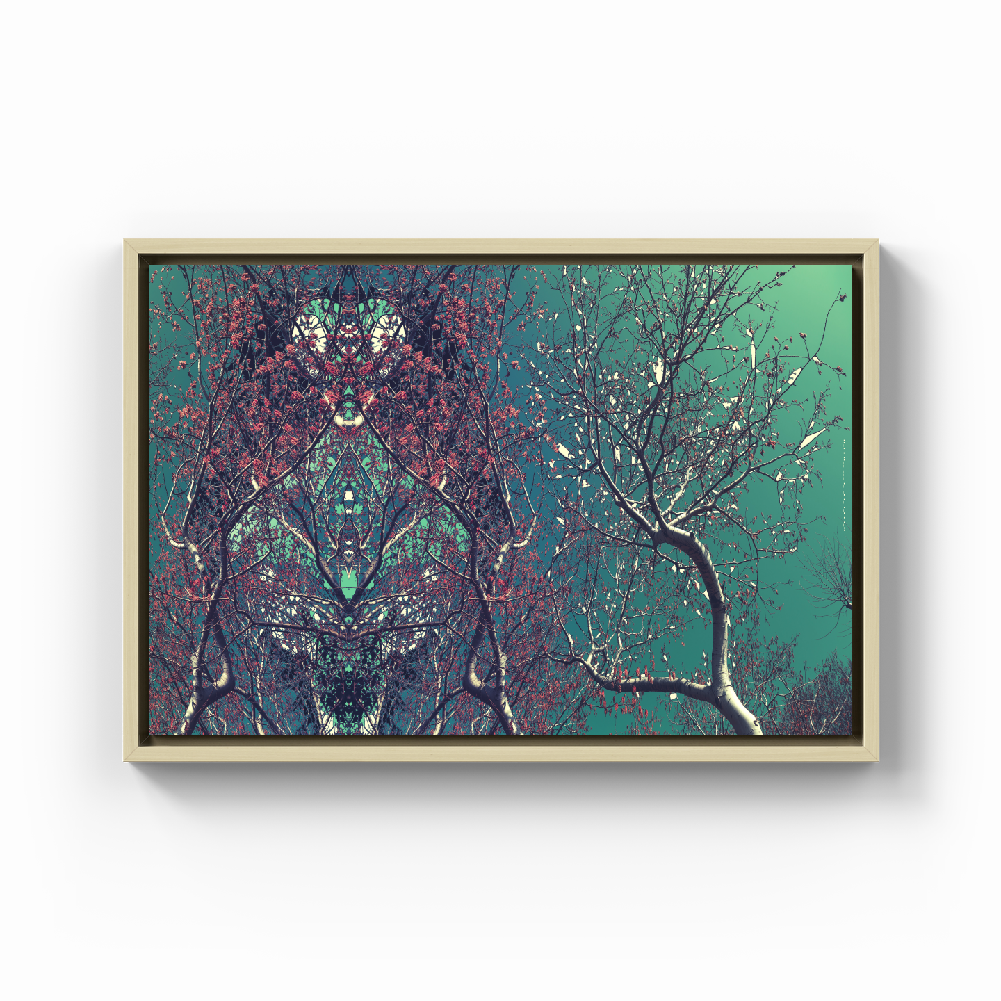 Symmetry Tree Branch Forest Expressionist Abstract Landscape No 19 - Canvas Painting