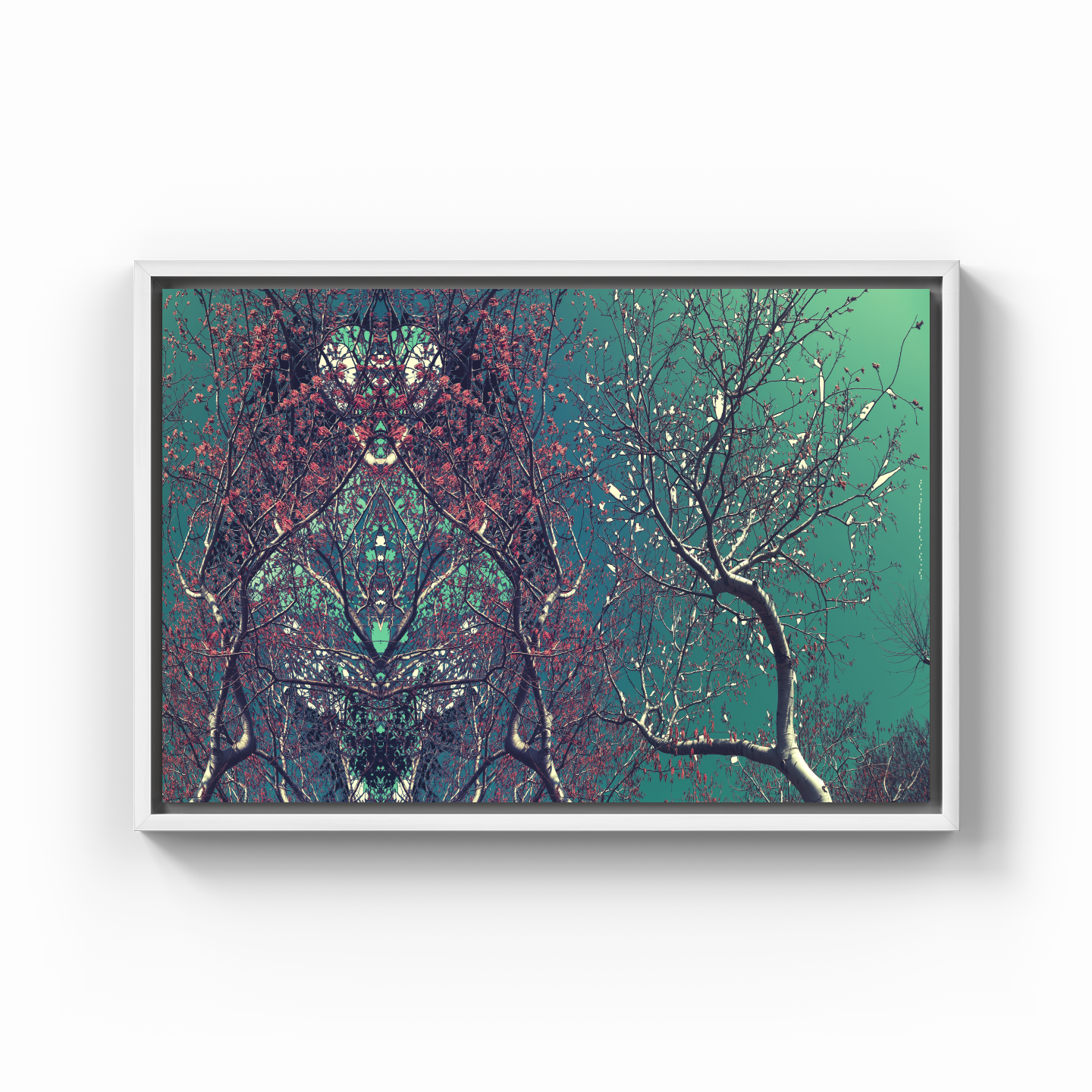 Symmetry Tree Branch Forest Expressionist Abstract Landscape No 19 - Canvas Painting