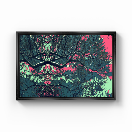 Simetri Ağaç Dal Orman Ekspresyonist Abstrakt Manzara No 20 - Kanvas Tablo