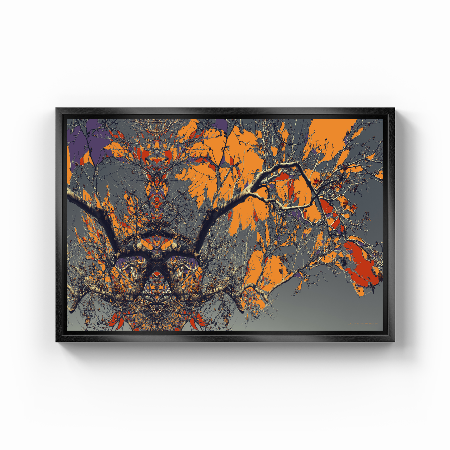 Symmetry Tree Branch Forest Expressionist Abstract Landscape No 21 - Canvas Painting