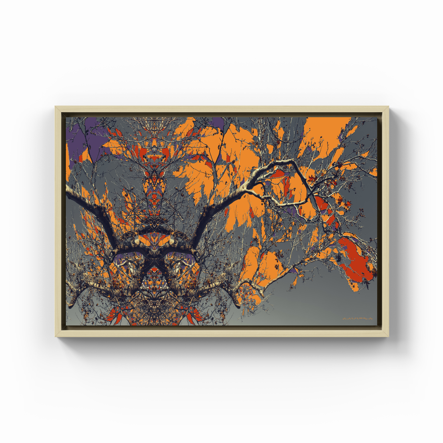 Symmetry Tree Branch Forest Expressionist Abstract Landscape No 21 - Canvas Painting