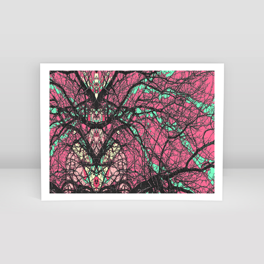 Symmetry Tree Branch Forest Expressionist Abstract Landscape No 23 - Art Print