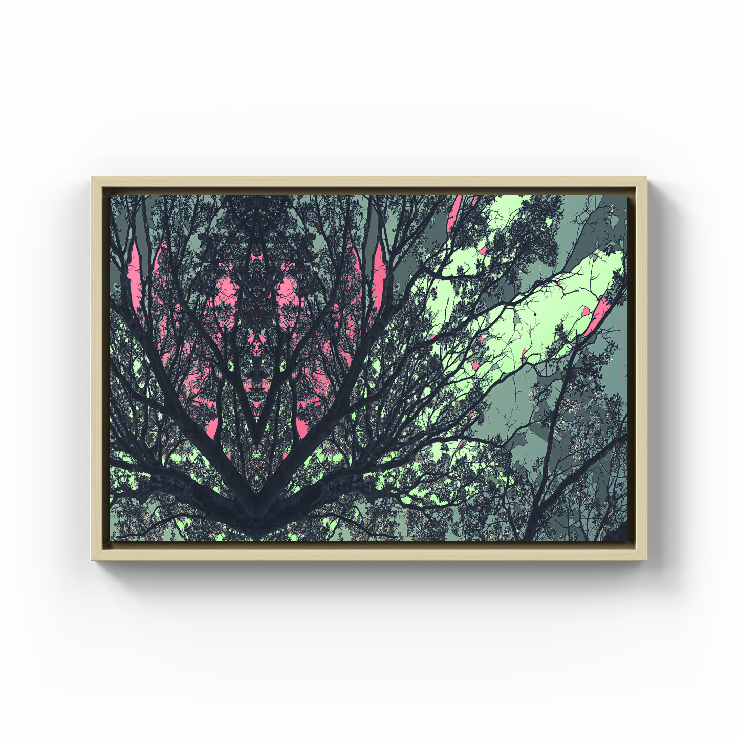 Symmetry Tree Branch Forest Expressionist Abstract Landscape No 22 - Canvas Painting