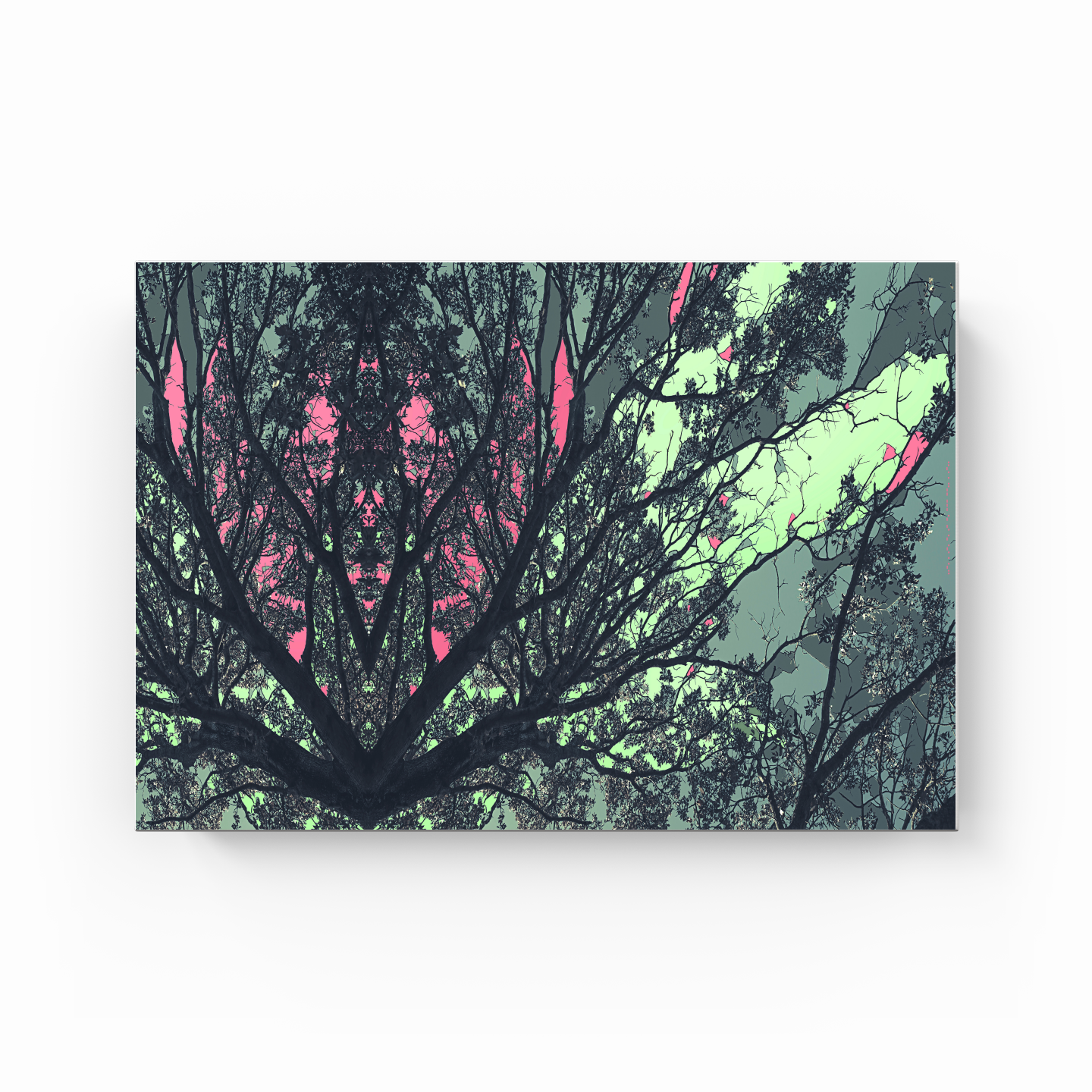 Symmetry Tree Branch Forest Expressionist Abstract Landscape No 22 - Canvas Painting