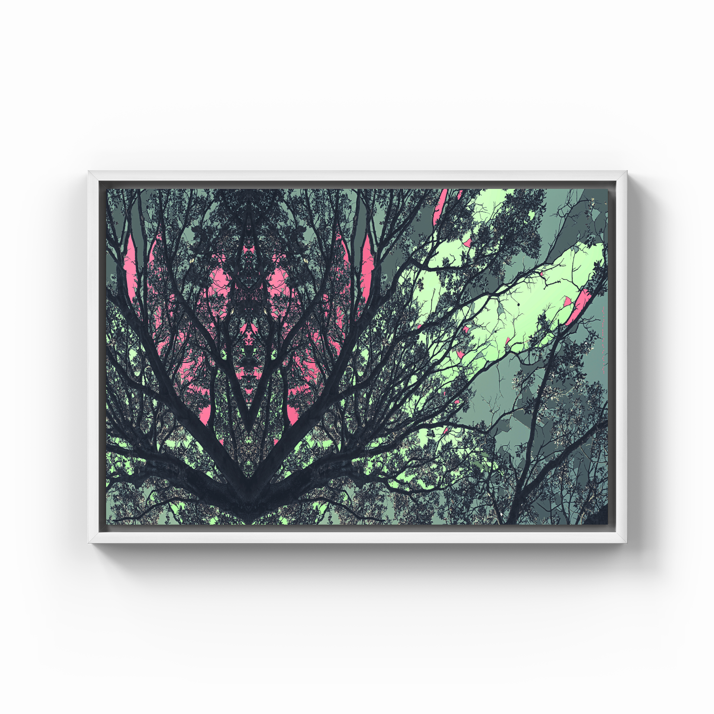 Symmetry Tree Branch Forest Expressionist Abstract Landscape No 22 - Canvas Painting