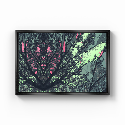 Symmetry Tree Branch Forest Expressionist Abstract Landscape No 22 - Canvas Painting