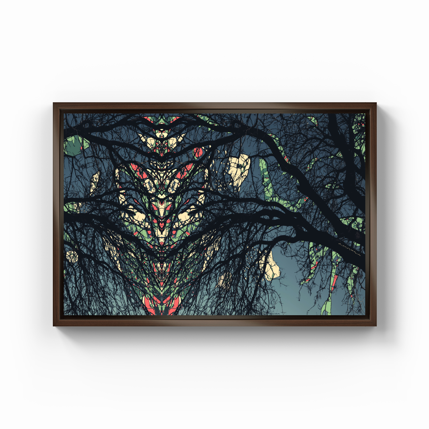 Symmetry Tree Branch Forest Expressionist Abstract Landscape No 24 - Canvas Painting