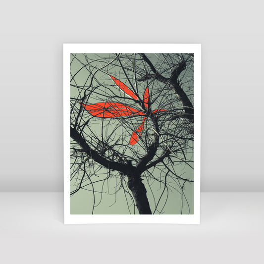 Ağaç Dal Ekspresyonist Abstrakt Manzara No 02 - Art Print