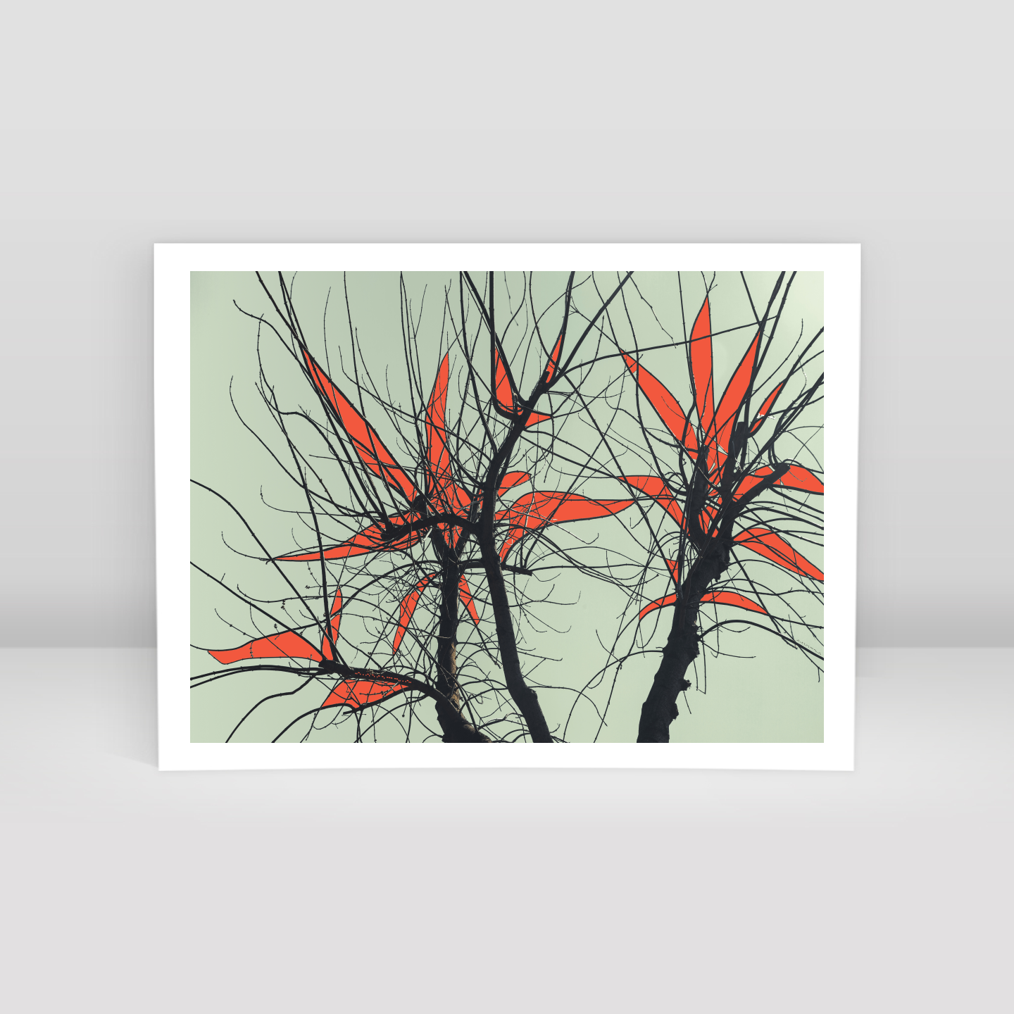 Ağaç Dal Ekspresyonist Abstrakt Manzara No 04 - Art Print