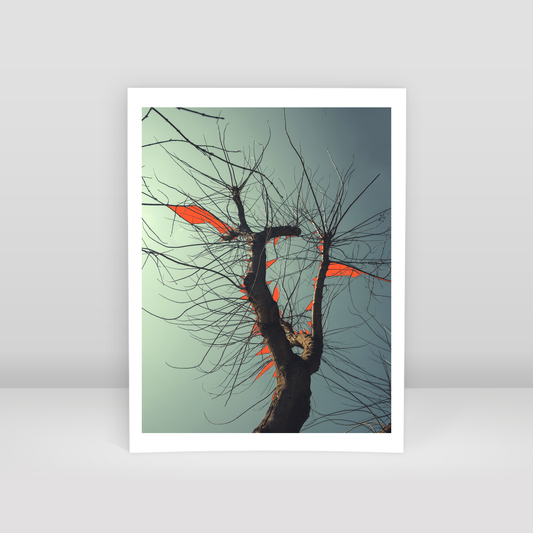 Ağaç Dal Ekspresyonist Abstrakt Manzara No 05 - Art Print