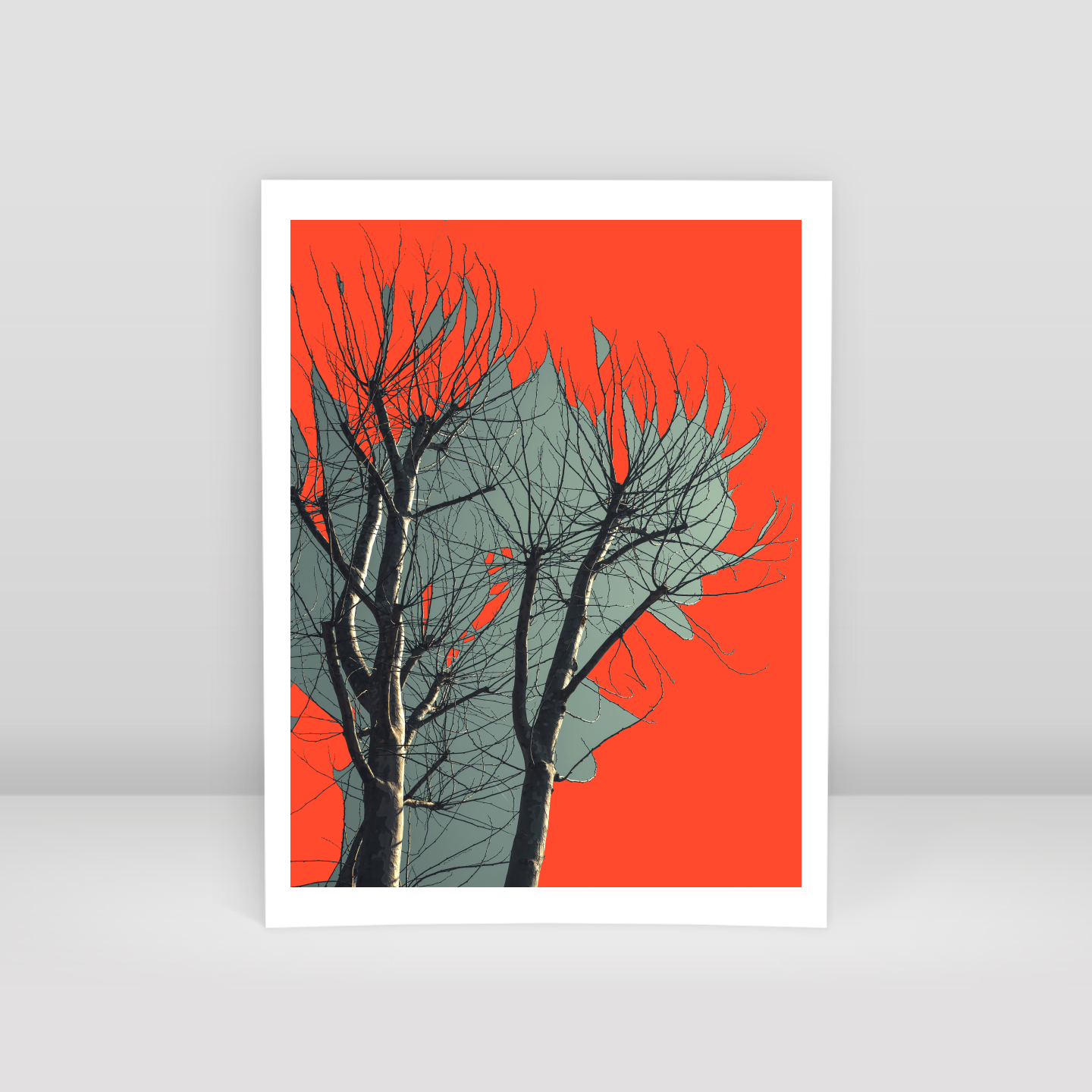 Tree Branch Expressionist Abstract Landscape No 06 - Art Print
