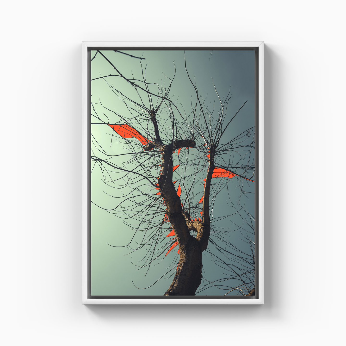 Ağaç Dal Ekspresyonist Abstrakt Manzara No 05 - Kanvas Tablo