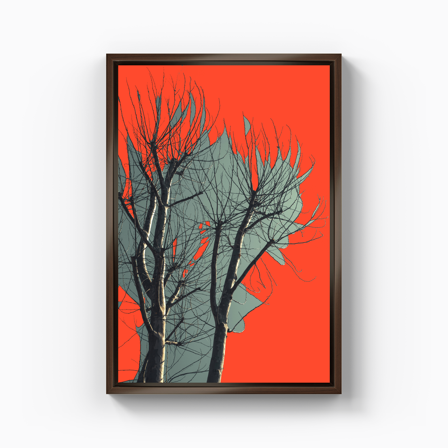 Ağaç Dal Ekspresyonist Abstrakt Manzara No 06 - Kanvas Tablo